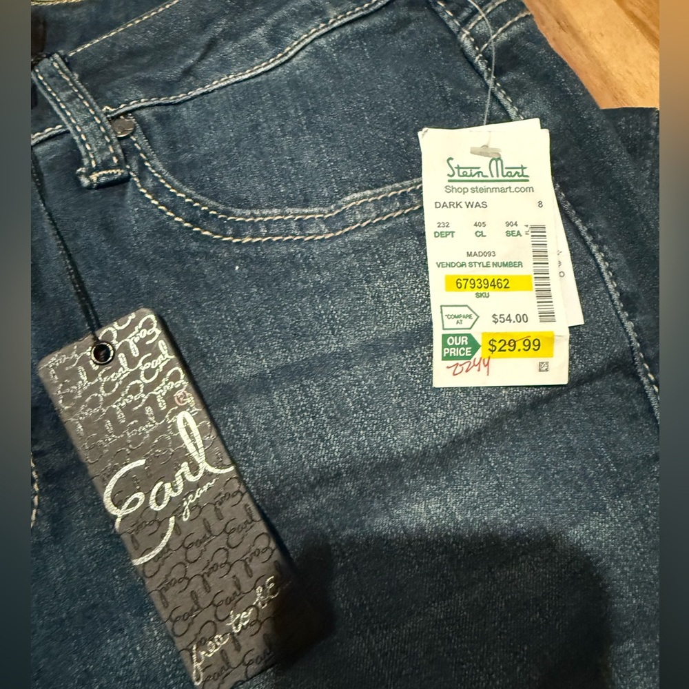 NWT earl wide leg cropped jeans sz 8 - Picture 3 of 4